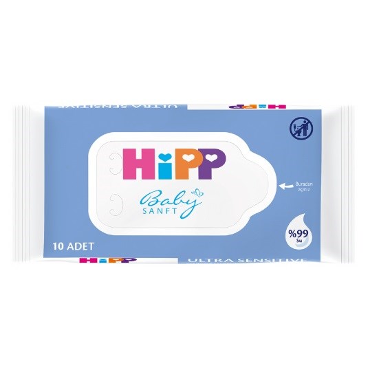 Hipp BabySanft Bakım ve Temizlik Islak Cep Mendili 10´lu Orjinal