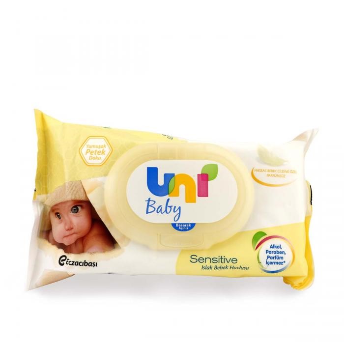 Uni Baby Sensitive Parfümsüz Islak Havlu 56 Adet Orjinal