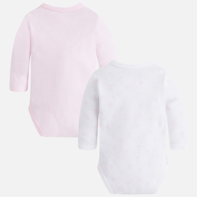 2703 Mayoral Erkek Bebek Kışlık Uzun Kol Body-2 li Set Pembe