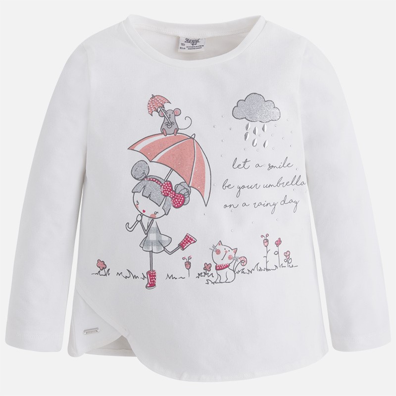 4063 Mayoral Kız Kışlık T-shirt-Semsıyelı Manken Açık Sarı