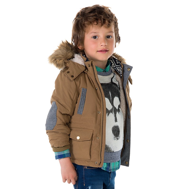 4455 Mayoral Erkek Kışlık Mont-Parka Kahverengi 