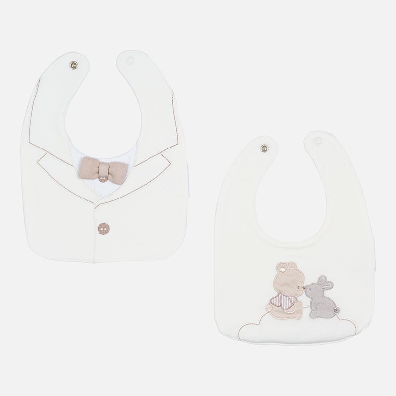 9524 Mayoral Erkek Bebek Kışlık Set-2 Önlük Beyaz