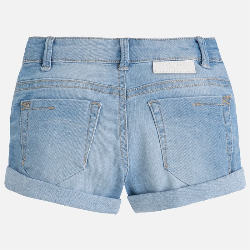 236 Mayoral Kız Yazlık Basic Denim Şort Mavi