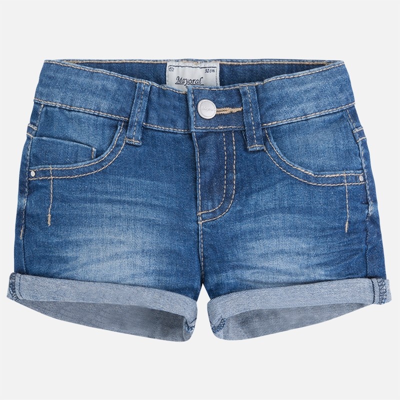 236 Mayoral Kız Yazlık Basic Denim Şort Koyu Mavi