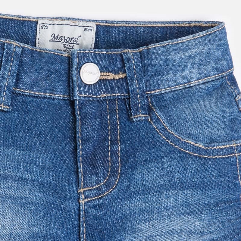 236 Mayoral Kız Yazlık Basic Denim Şort Koyu Mavi