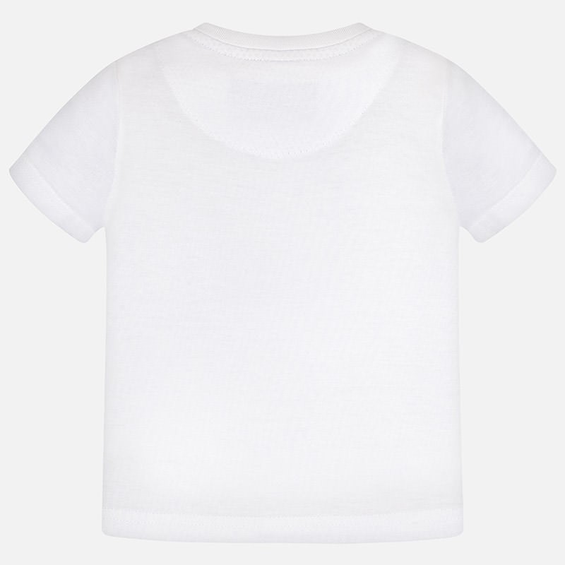1013 Mayoral Erkek Bebek Yazlık Kısa Kol T-shirt Beyaz