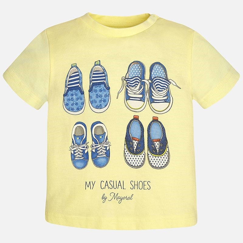 1013 Mayoral Erkek Bebek Yazlık Kısa Kol T-shirt Sarı