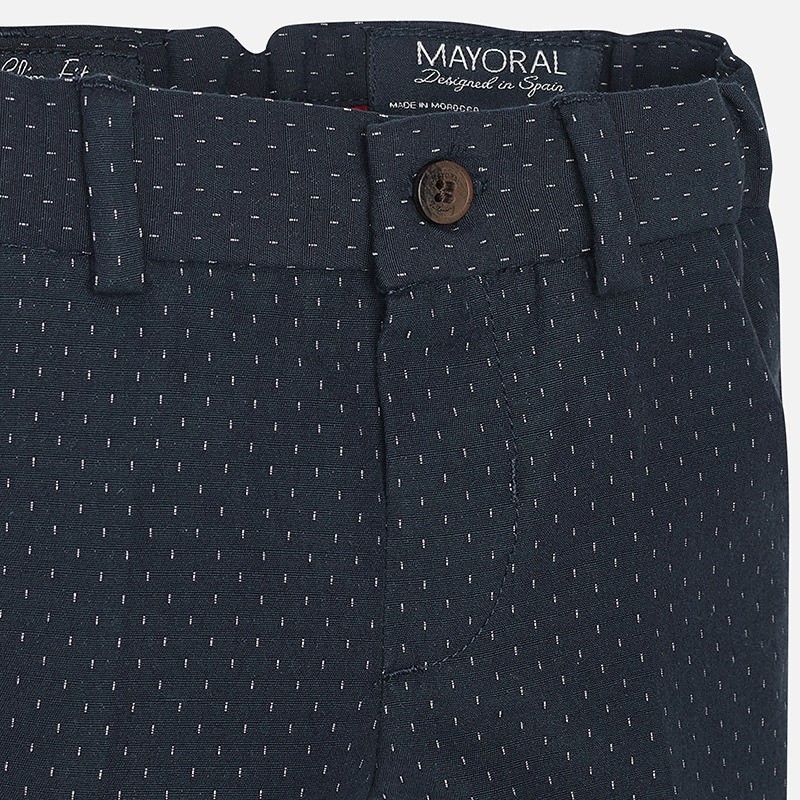 1527 Mayoral Erkek Bebek Yazlık Jakarlı Kumaş Pantolon Koyu Mavi