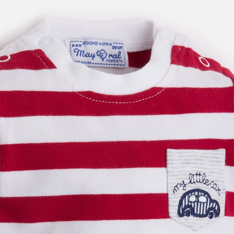 1643 Mayoral Erkek Bebek Yazlık Kısa Kol T-shirt Şort 4lü Se Kırmızı
