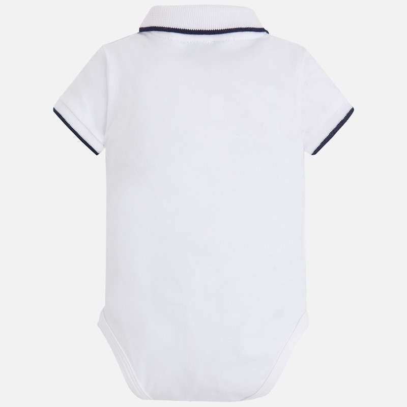 1741 Mayoral Erkek Bebek Yazlık Polo Yaka Body T-shirt Beyaz