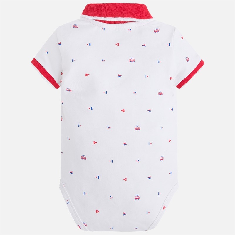 1741 Mayoral Erkek Bebek Yazlık Polo Yaka Body T-shirt Kırmızı