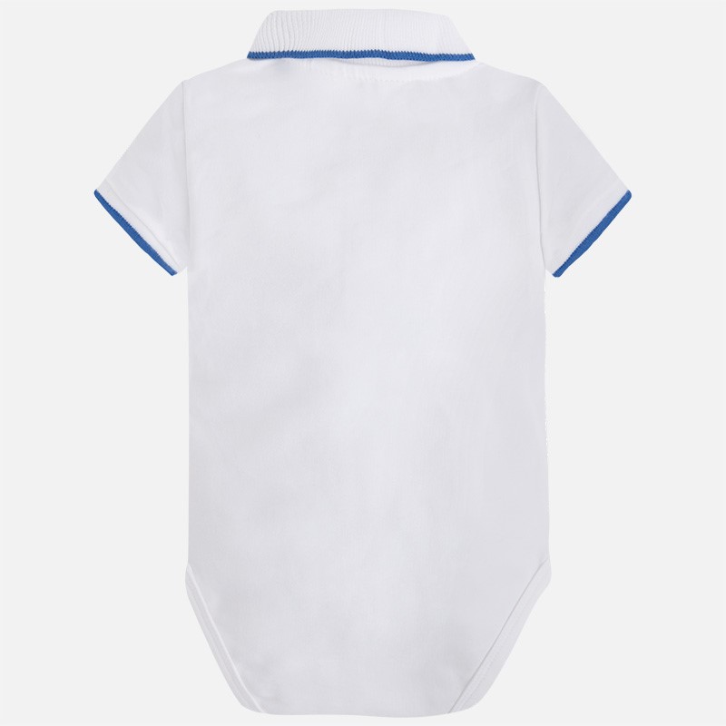 1741 Mayoral Erkek Bebek Yazlık Polo Yaka Body T-shirt Beyaz