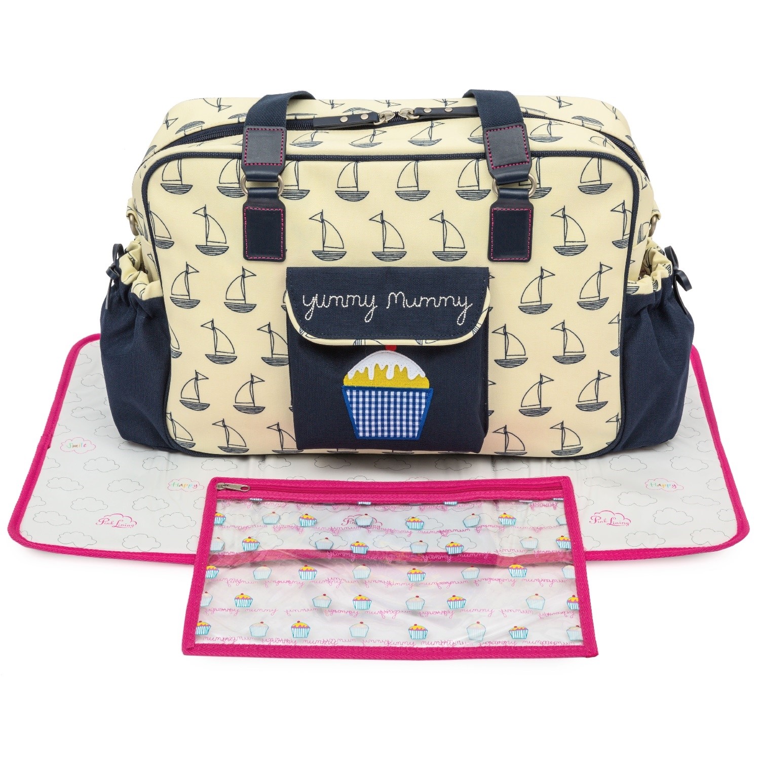 Pink Lining Yummy Mummy - Navy And Cream Boat Orjinal