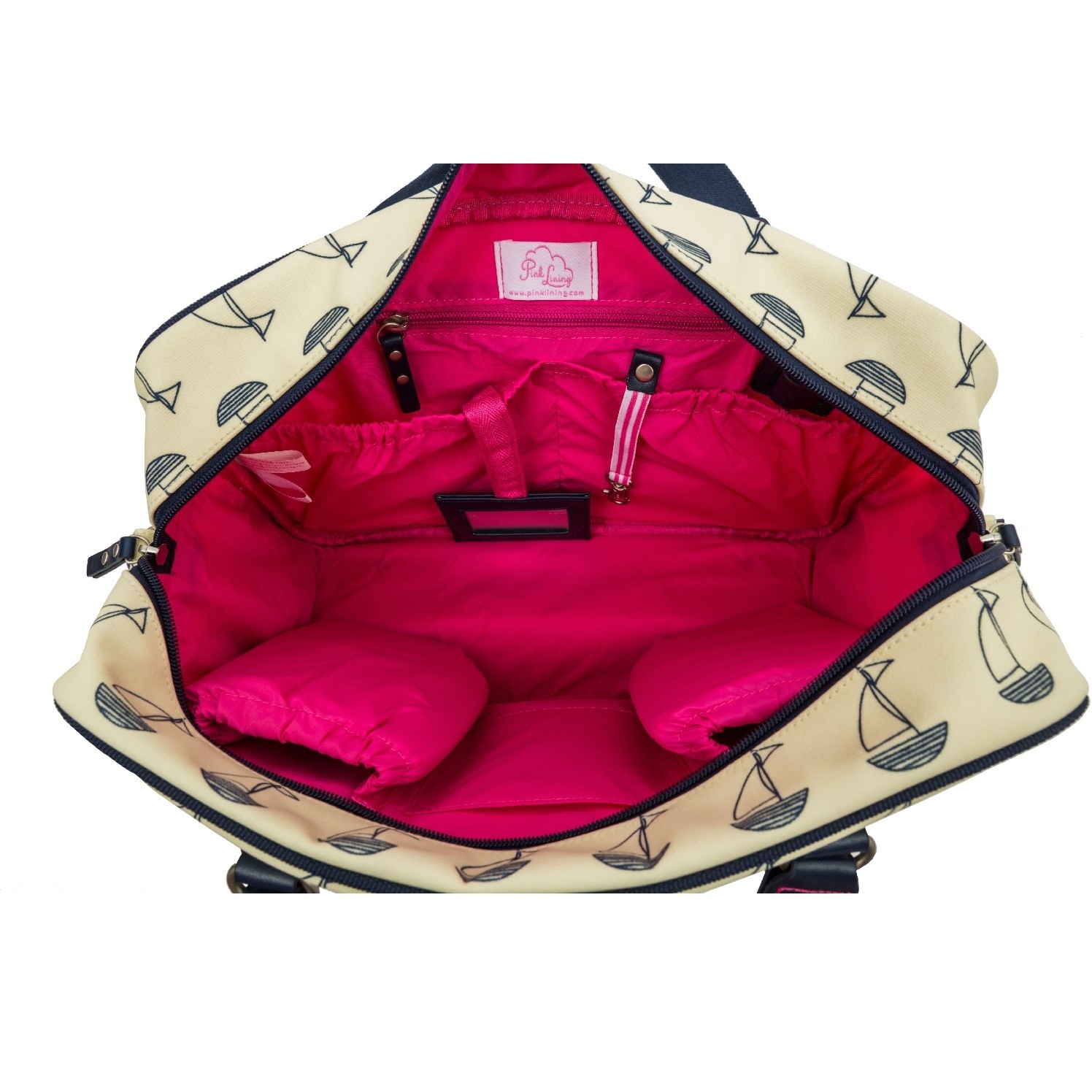 Pink Lining Yummy Mummy - Navy And Cream Boat Orjinal