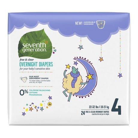 Seventh Generation Bebek Bezi 4 Numara Gece Boyu - 24 Adet Orjinal