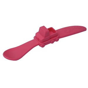 Oogaa Bebek Silikon Beslenme Kaşığı Kamyon - Pembe