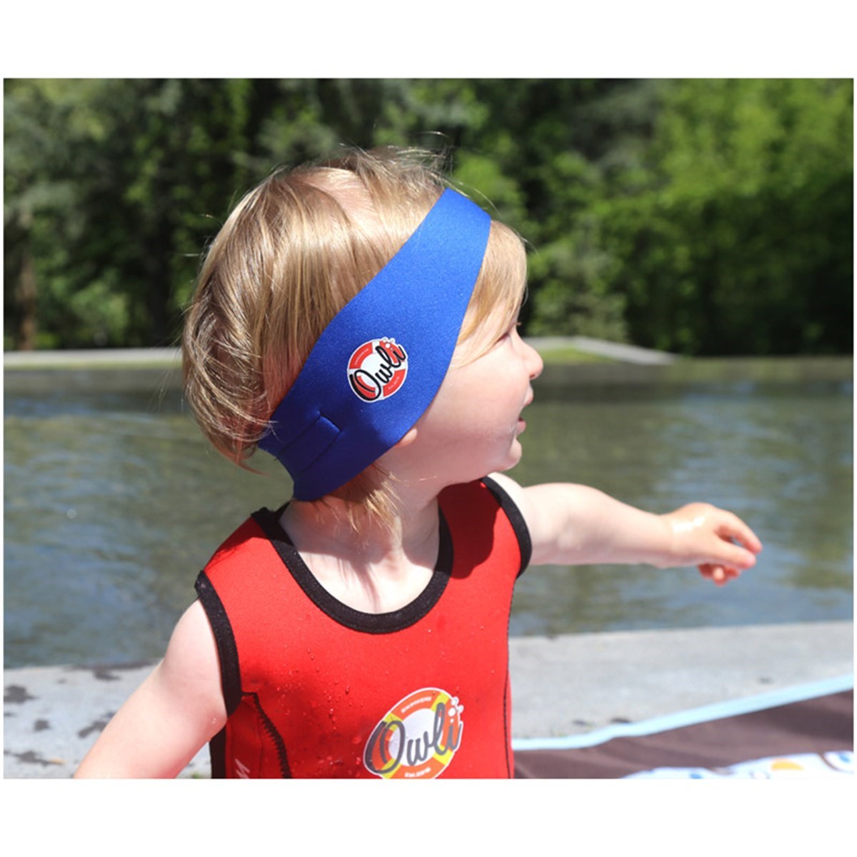 Owli Swimwarm Kulak Koruyucu Mavi - Bebek Orjinal