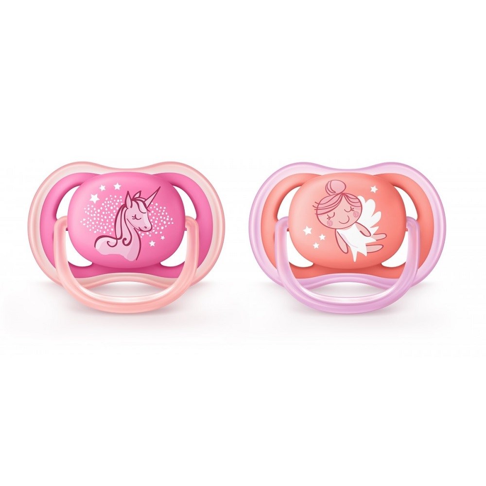 Avent 0% BPA Ultra Air Emzik 6-18 Ay Kız Desenli Orjinal