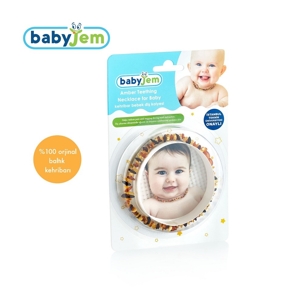 BabyJem Kehribar Bebek Kolyesi Multi Renk Orjinal