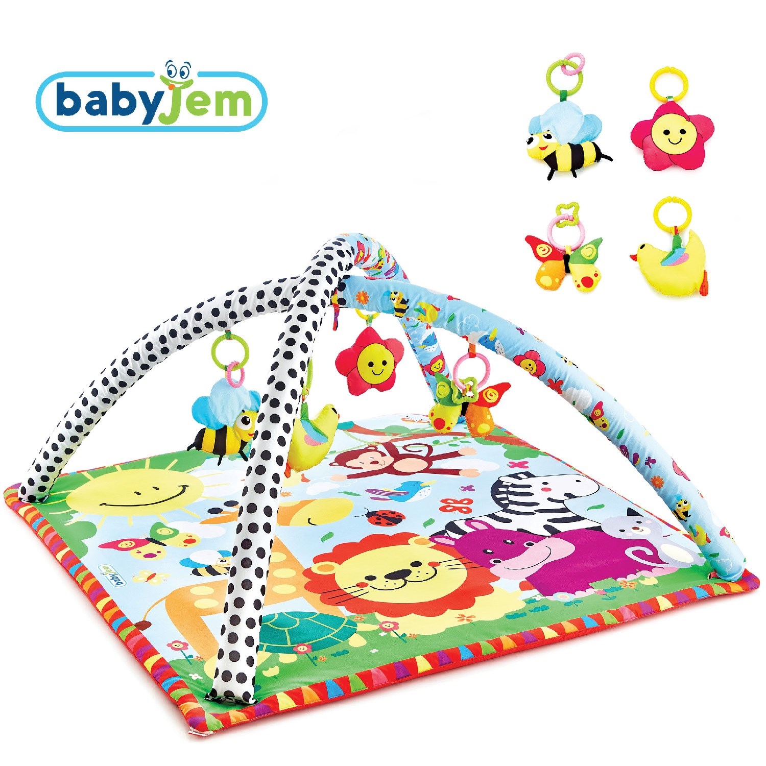 BabyJem Oyuncaklı Oyun Minderi - Hayvanat Bahçesi Orjinal