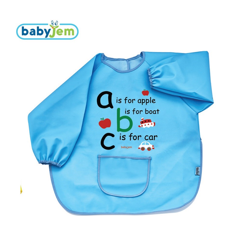 BabyJem Kollu Faaliyet Önlüğü Mavi