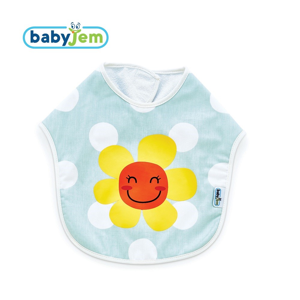 BabyJem Puanlı Baskılı Mama Önlüğü Mavi