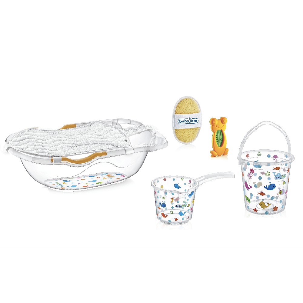 BabyJem Bebek Banyo Seti 6 Parça Beyaz