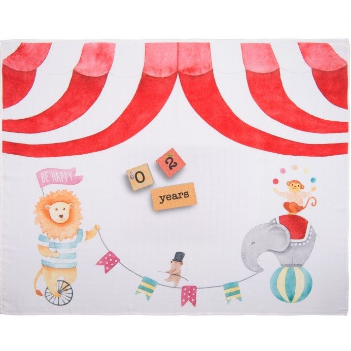 Baby Tales Müslin Anı Battaniyesi Circus Orjinal