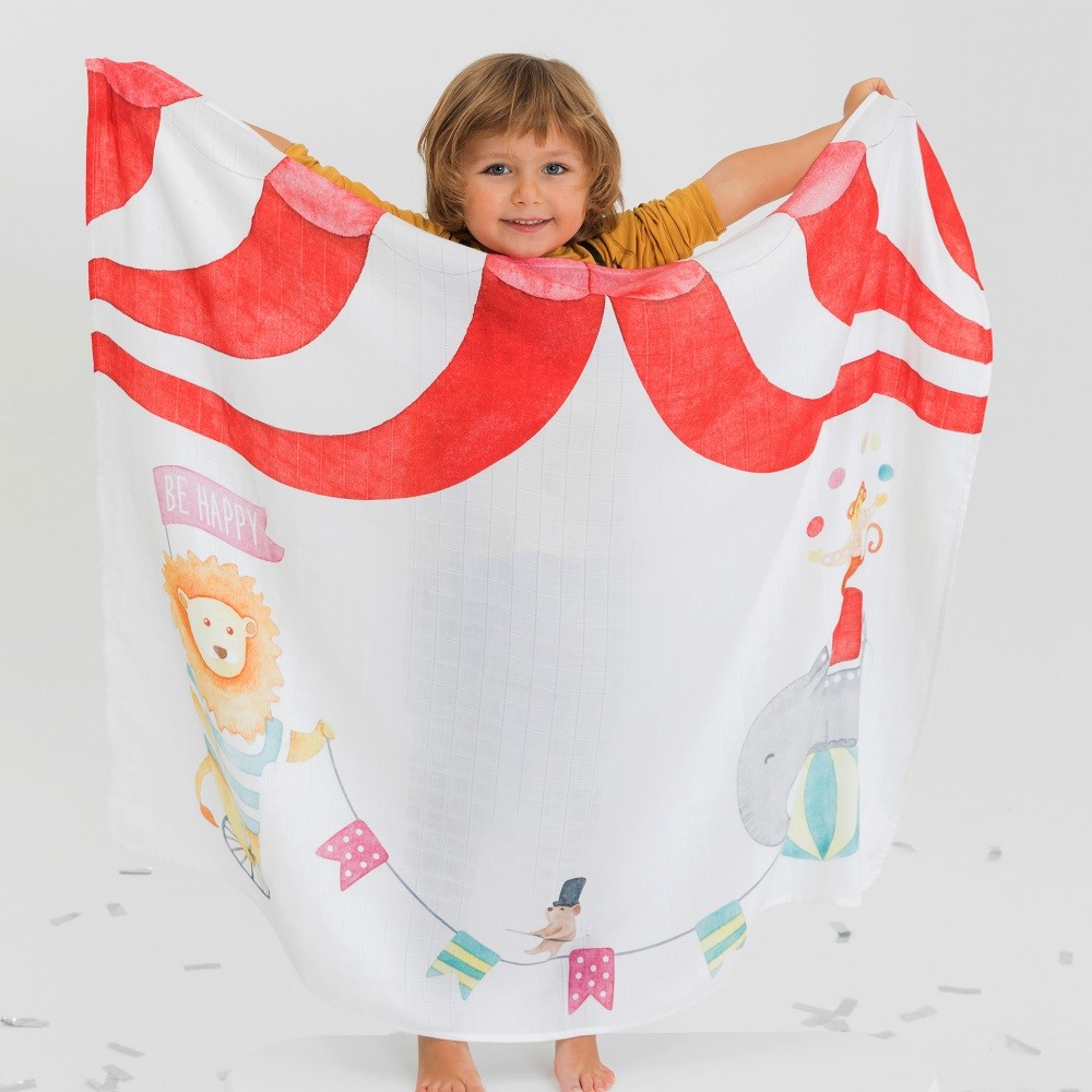 Baby Tales Müslin Anı Battaniyesi Circus Orjinal