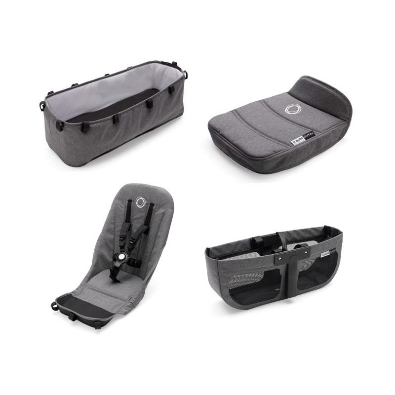 Bugaboo Donkey2 Araba Kumaş Seti - Grey Melange Orjinal