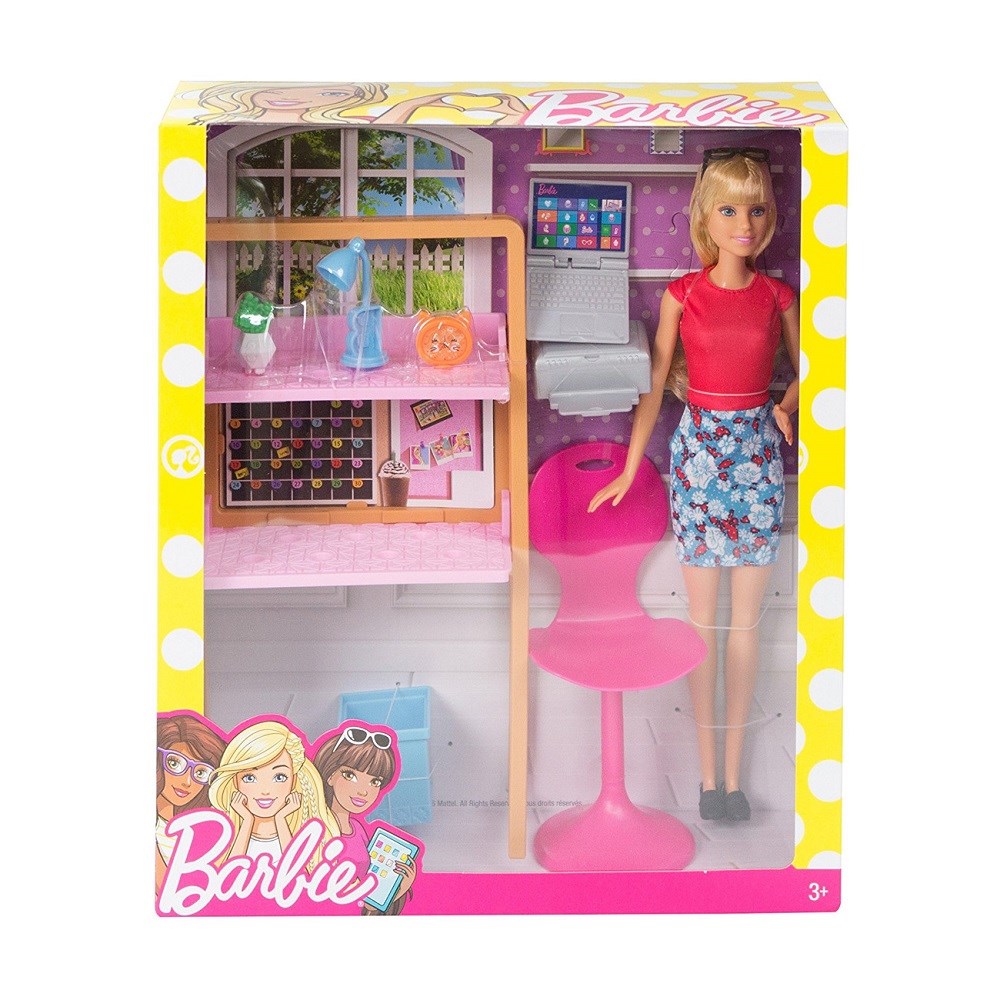 Barbie Bebek ve Oda Setleri - Çalışma Masası Orjinal