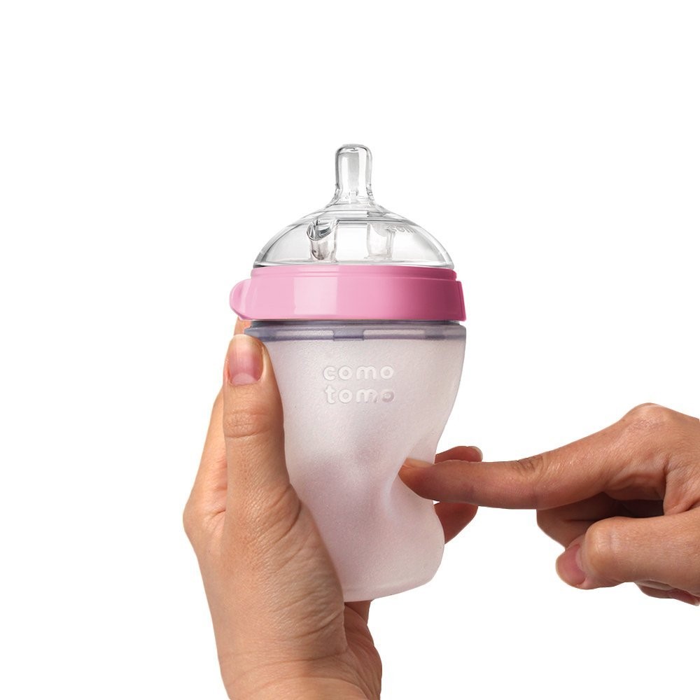 Como Tomo Silikon Bebek Beslenme Biberonu Pembe Orjinal