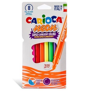 Carioca Neon Yıkanabilir Keçeli Boya Kalemi 8'li