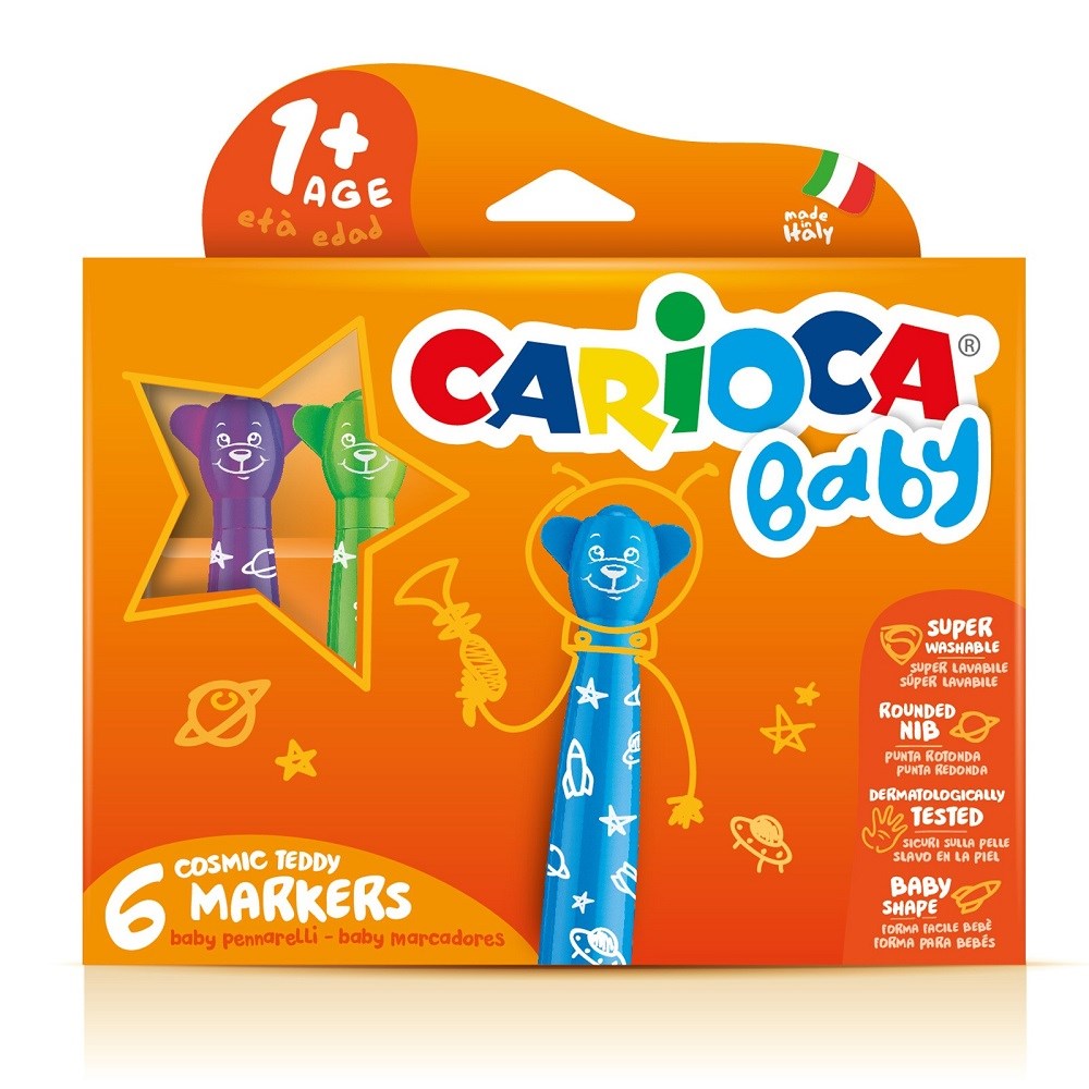 Carioca Jumbo Bebek Keçeli Boya Kalemi 6'lı Orjinal