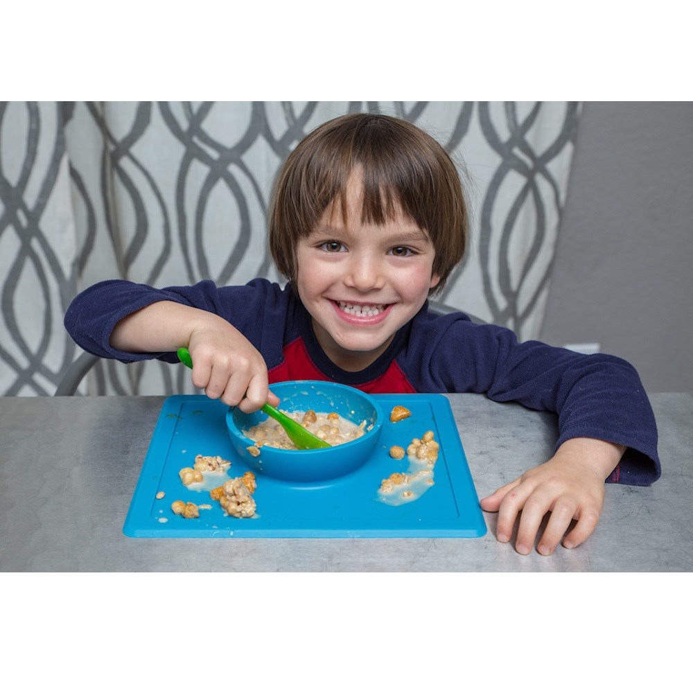 EZPZ Happy Bowl Pewter / Orjinal Silikon Kase+Mat Orjinal
