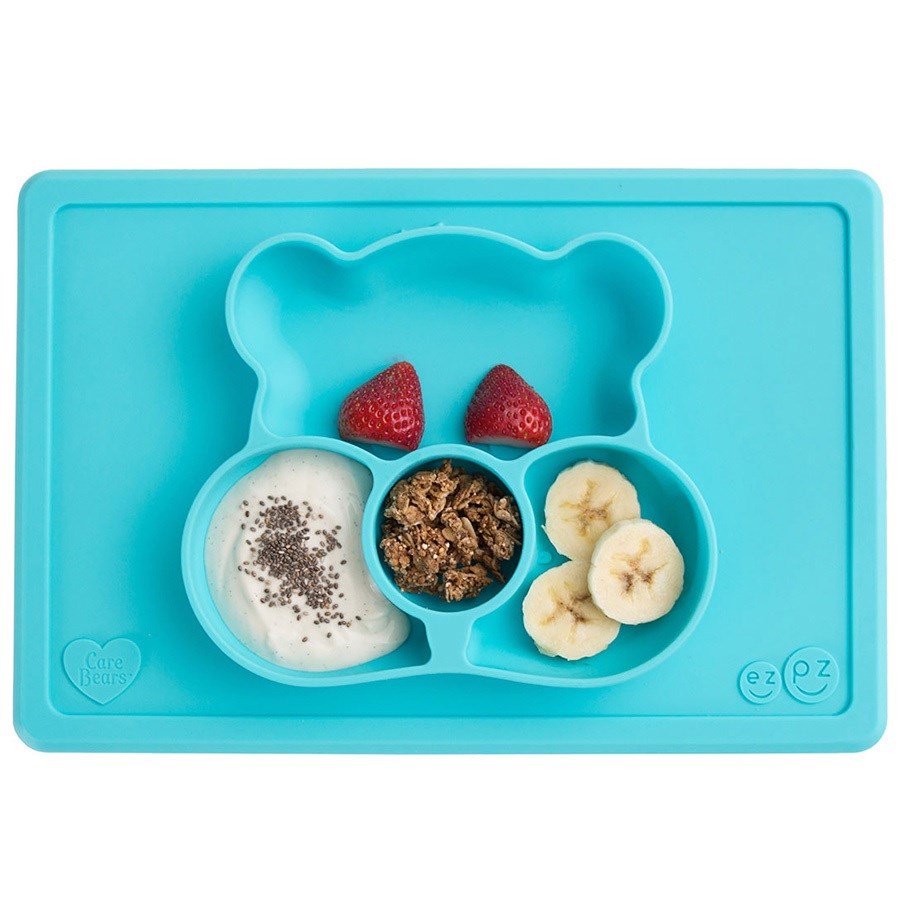 EZPZ Care Bears Mat Wish Bear Mavi/ Orjinal Silikon Tabak+Mat Orjinal
