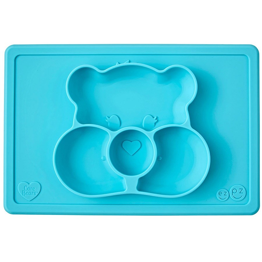 EZPZ Care Bears Mat Wish Bear Mavi/ Orjinal Silikon Tabak+Mat Orjinal