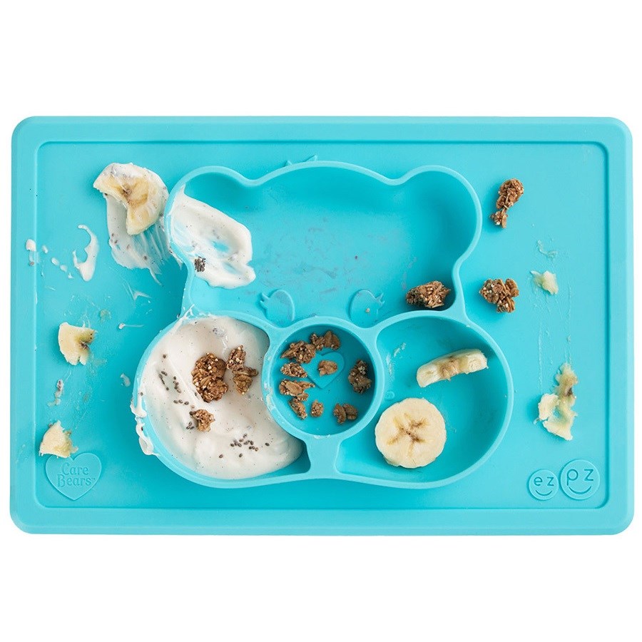 EZPZ Care Bears Mat Wish Bear Mavi/ Orjinal Silikon Tabak+Mat Orjinal