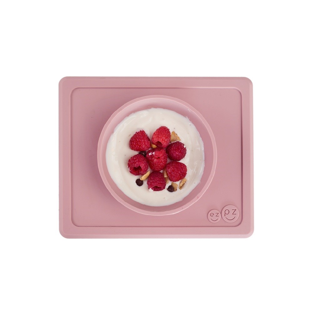 EZPZ Mini Bowl Blush/ Orjinal Silikon Kase+Mat Orjinal