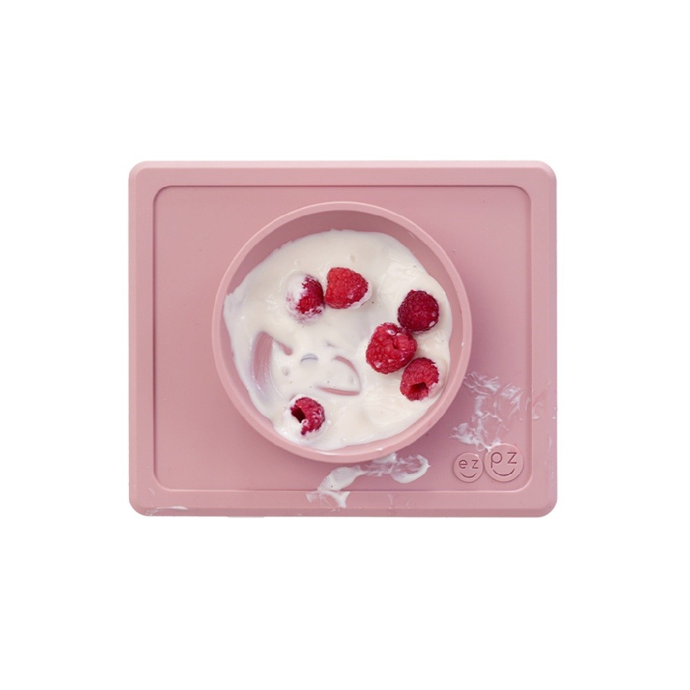 EZPZ Mini Bowl Blush/ Orjinal Silikon Kase+Mat Orjinal