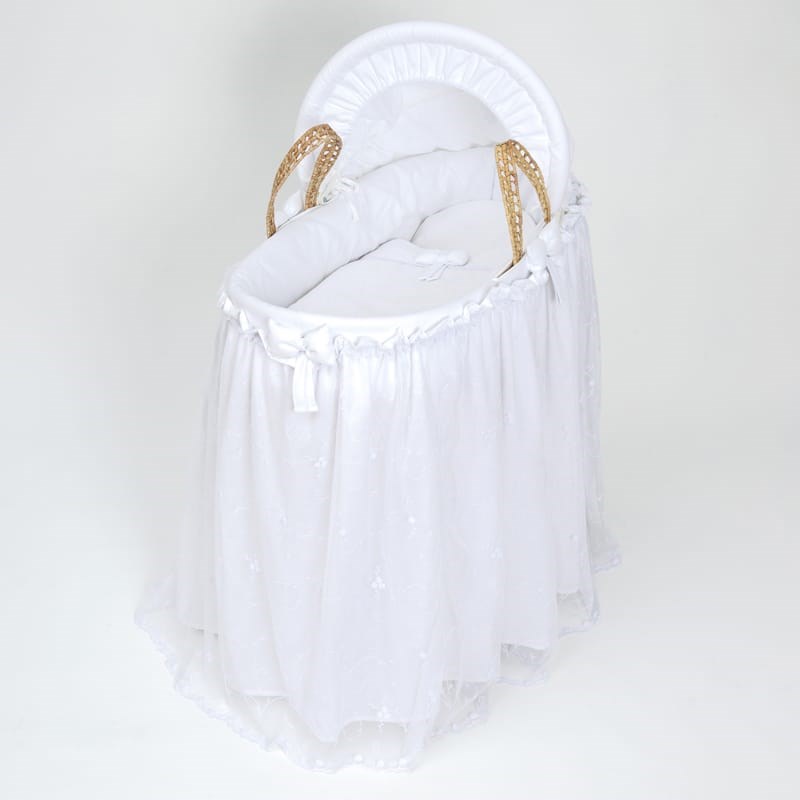 Funnababy Hasır Sepet Beşik Seti - Premium Baby Beyaz 