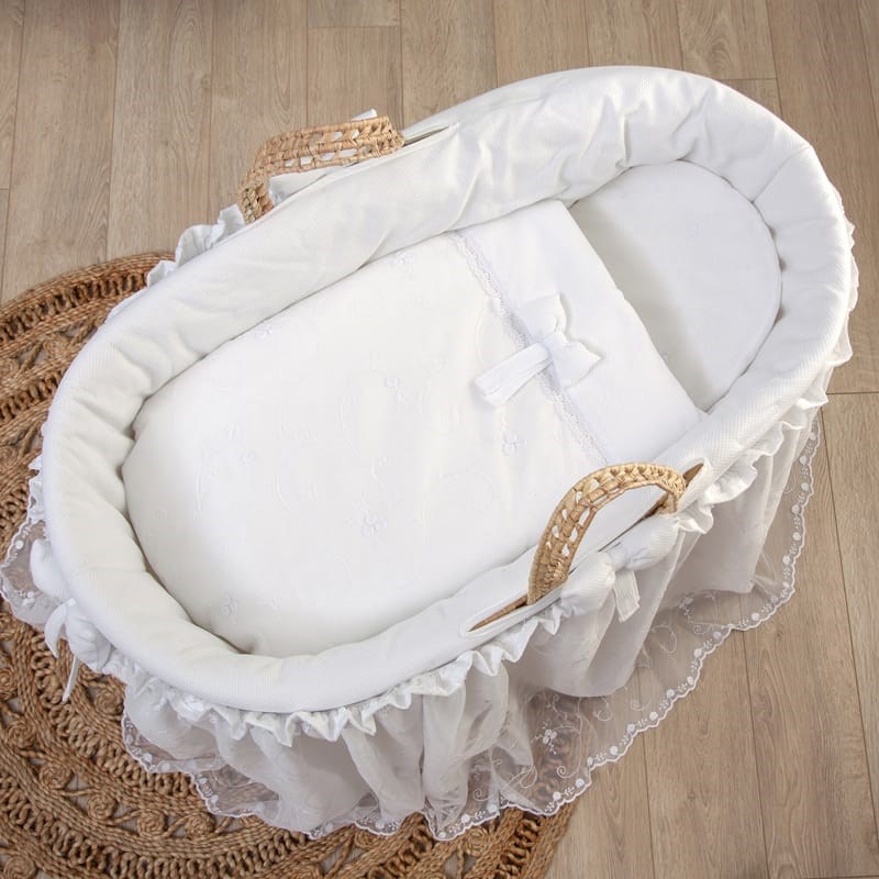Funnababy Hasır Sepet Beşik Seti - Premium Baby Beyaz 