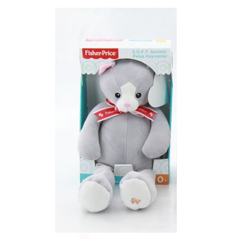 Fisher Price Soft Kumaş Oturan Hayvanlar Uyku Arkadaşım Gri