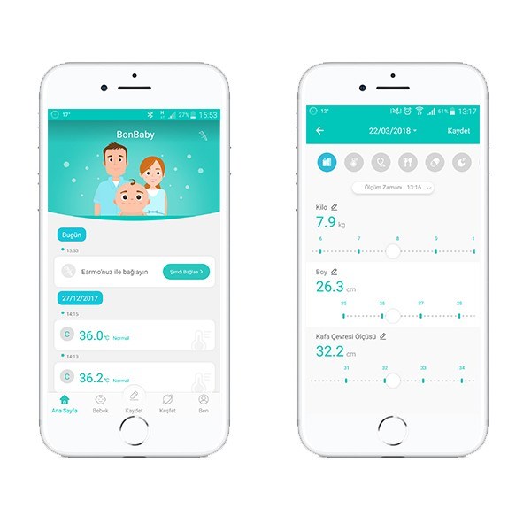 Mothersmart Earmo Akıllı Kulak Termometresi Beyaz Orjinal
