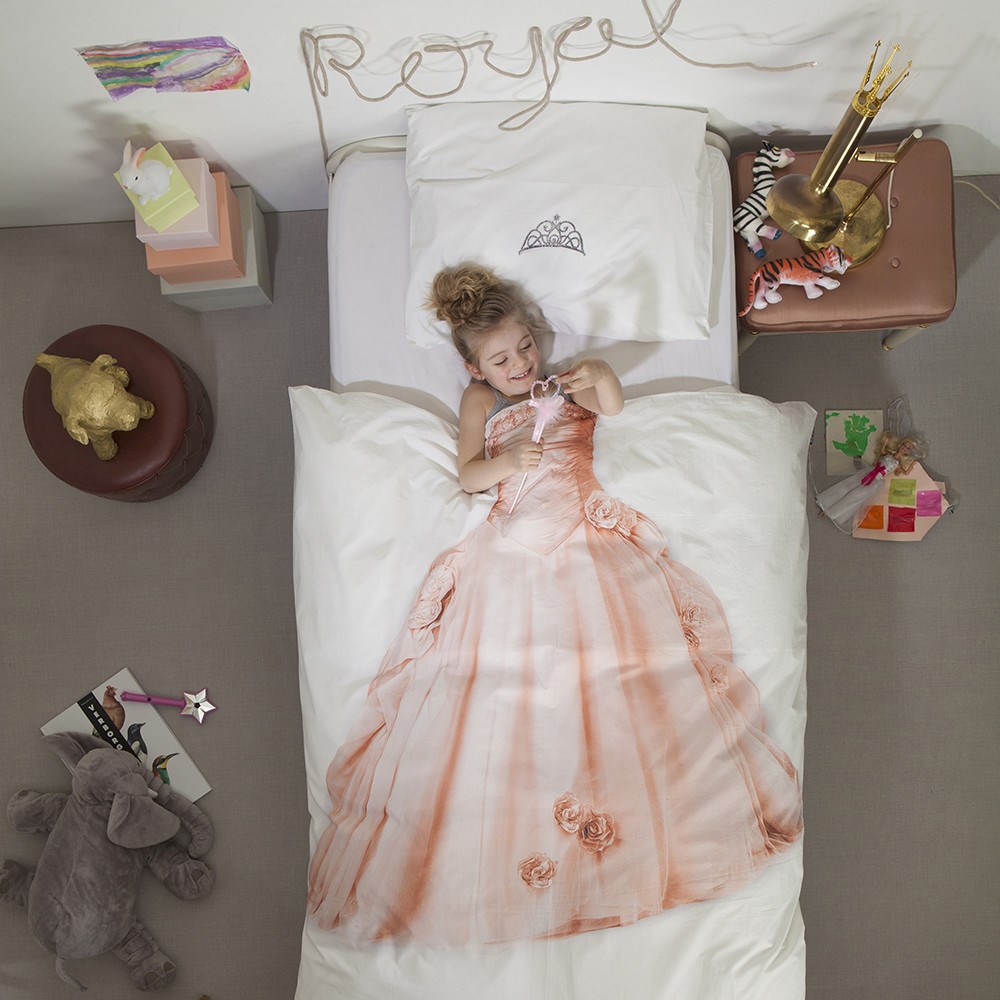Snurk Nevresim Takımı 135*200 cm - Princess Pink Beyaz