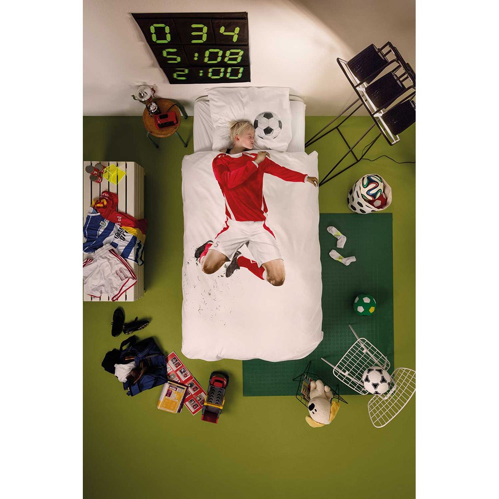 Snurk Nevresim Takımı 135*200 cm - Soccer Champ Red Orjinal