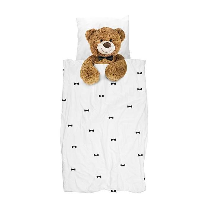 Snurk Nevresim Takımı 100*140 cm - Teddy Bear Beyaz