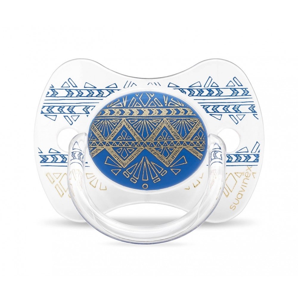Suavinex Haute Couture Fizyolojik Silikon Emzik 4-18 Ay Mavi