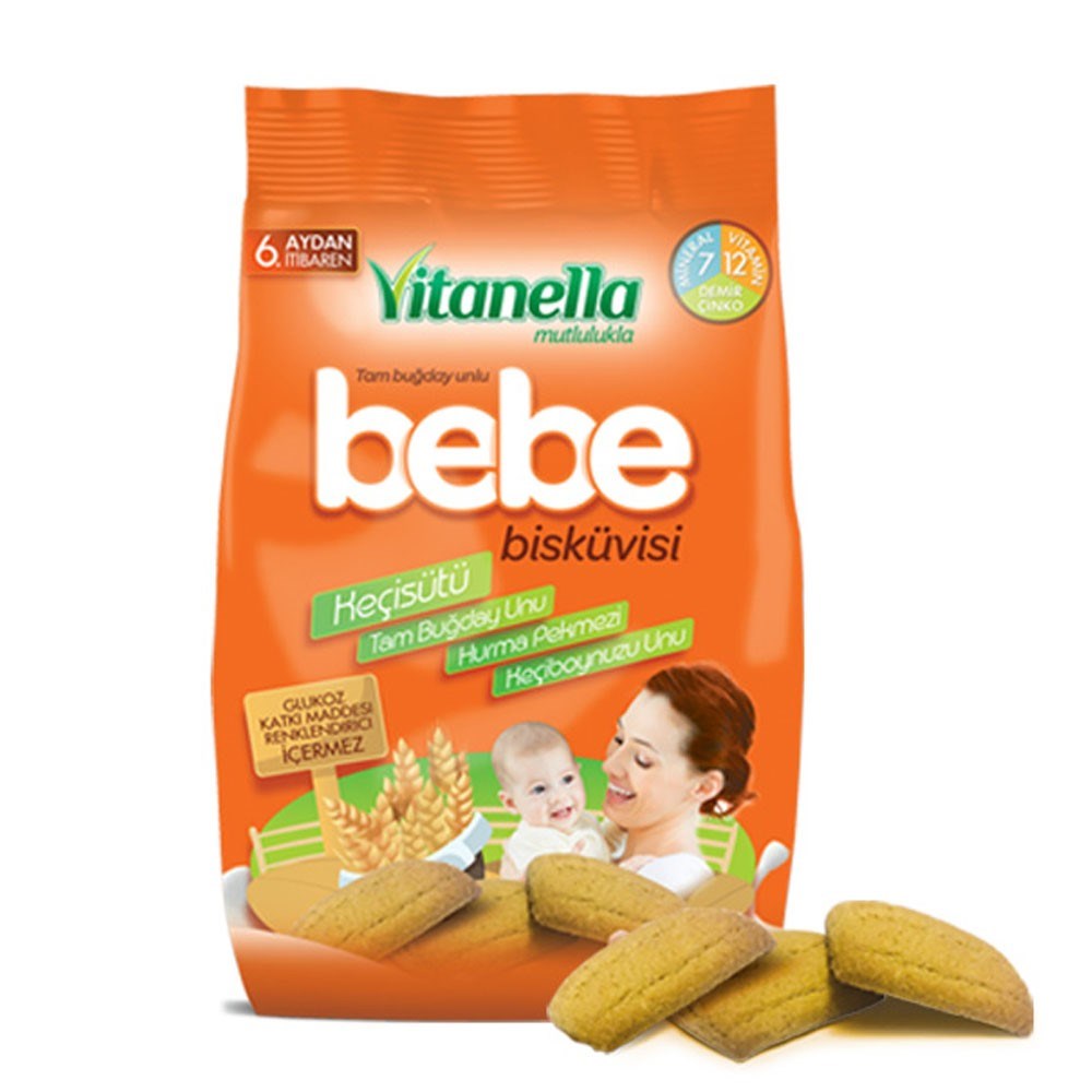 Vitanella Keçi Sütü Özlü Bebe Bisküvisi 400 gr Orjinal