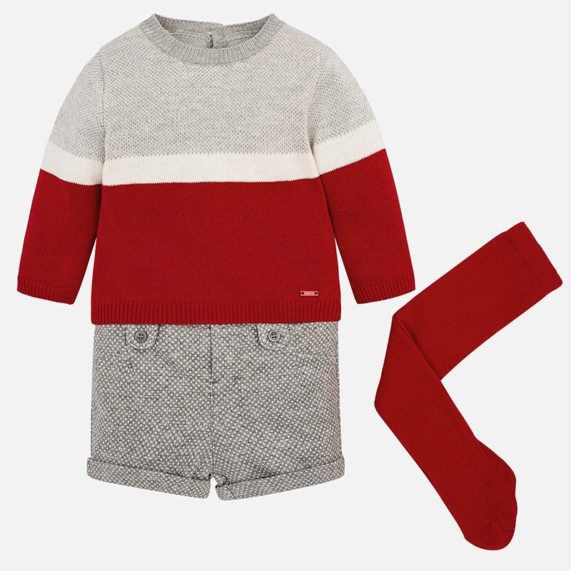 Mayoral Erkek Bebek Kislik Orme Kazak Sort Corap Uclu Set Buhar Bebekhouse Com Da